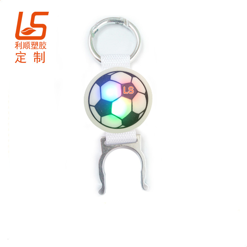 定制硅膠登山水瓶扣 LED夜間安全燈掛扣發(fā)光水瓶扣 (5)